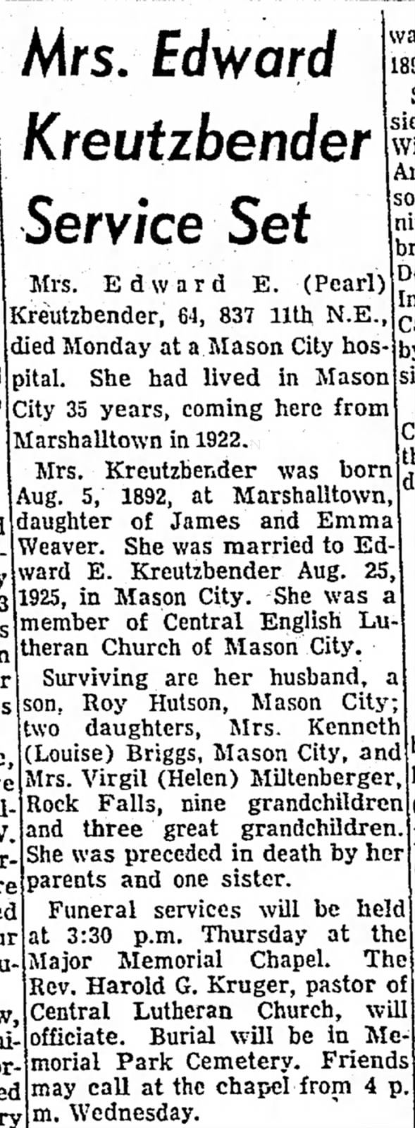 Clipping from Globe-Gazette